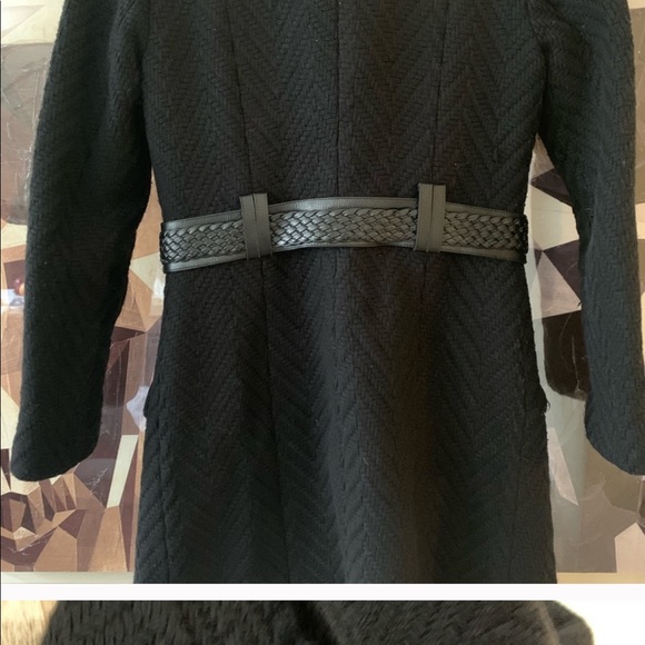 Mackage woven textured virgin wool belted coat - Picture 3 of 6